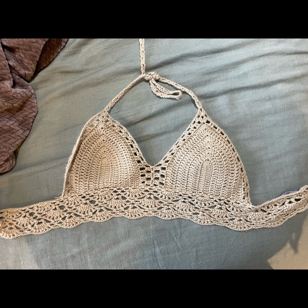 Vintage crochet bra top